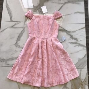 Gal Meets Glam NEW Pink 'Augusta' Floral Jacquard Dress 6